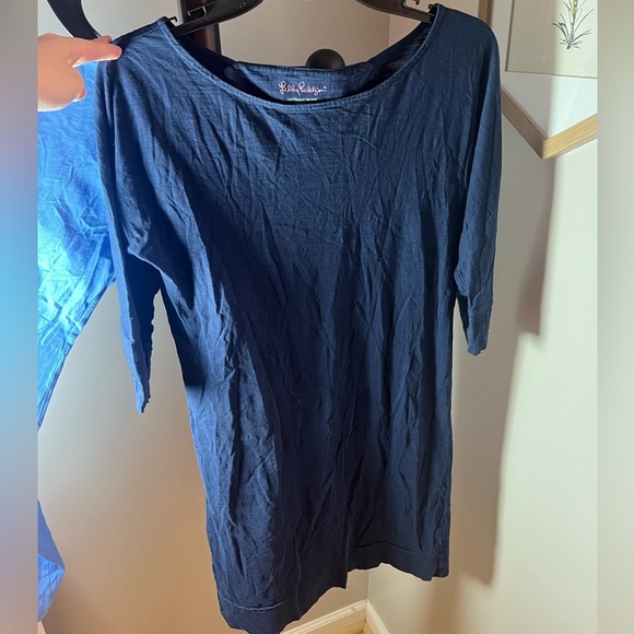 Lilly Pulitzer Bundle Of 2 Pima Cotton Mini Dresses Size XS Blue Embroidered - Picture 4 of 10